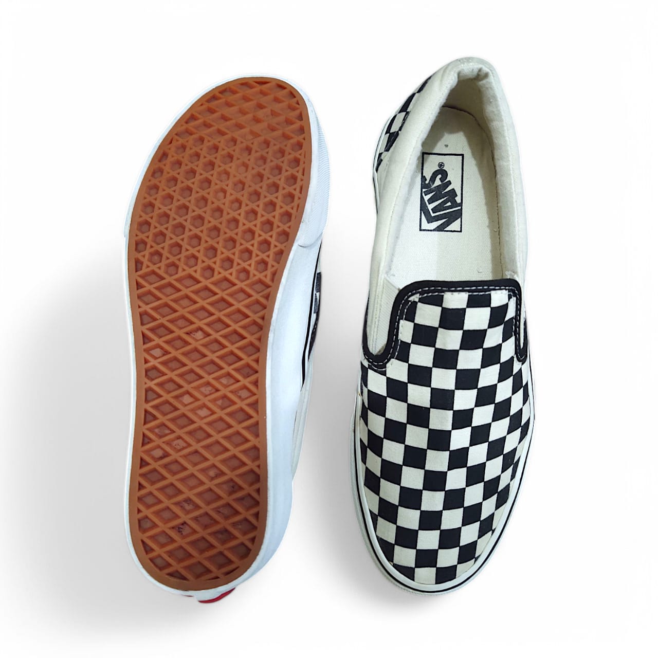 Vans Classic Checkerboard  Slip-On Black and off white